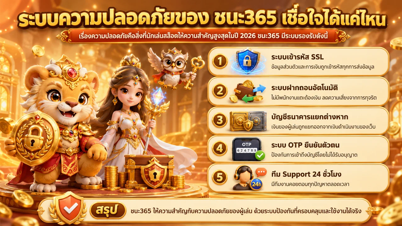 ระบบความปลอดภัยของ ชนะ365