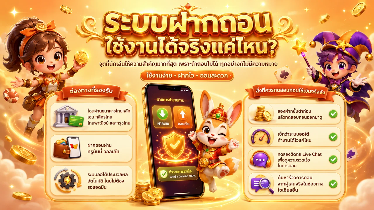 ระบบฝากถอน ชนะ365