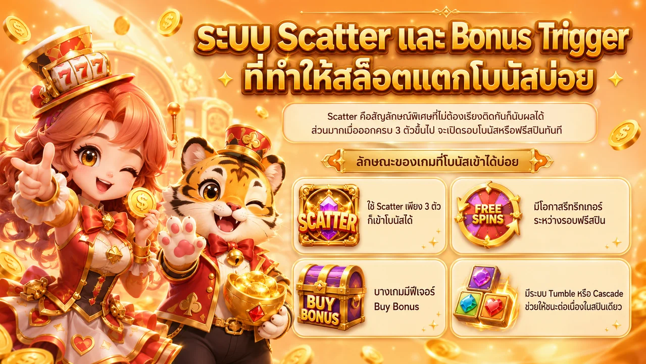 กลไก Bonus Trigger ที่ทำให้สล็อตแตกง่าย