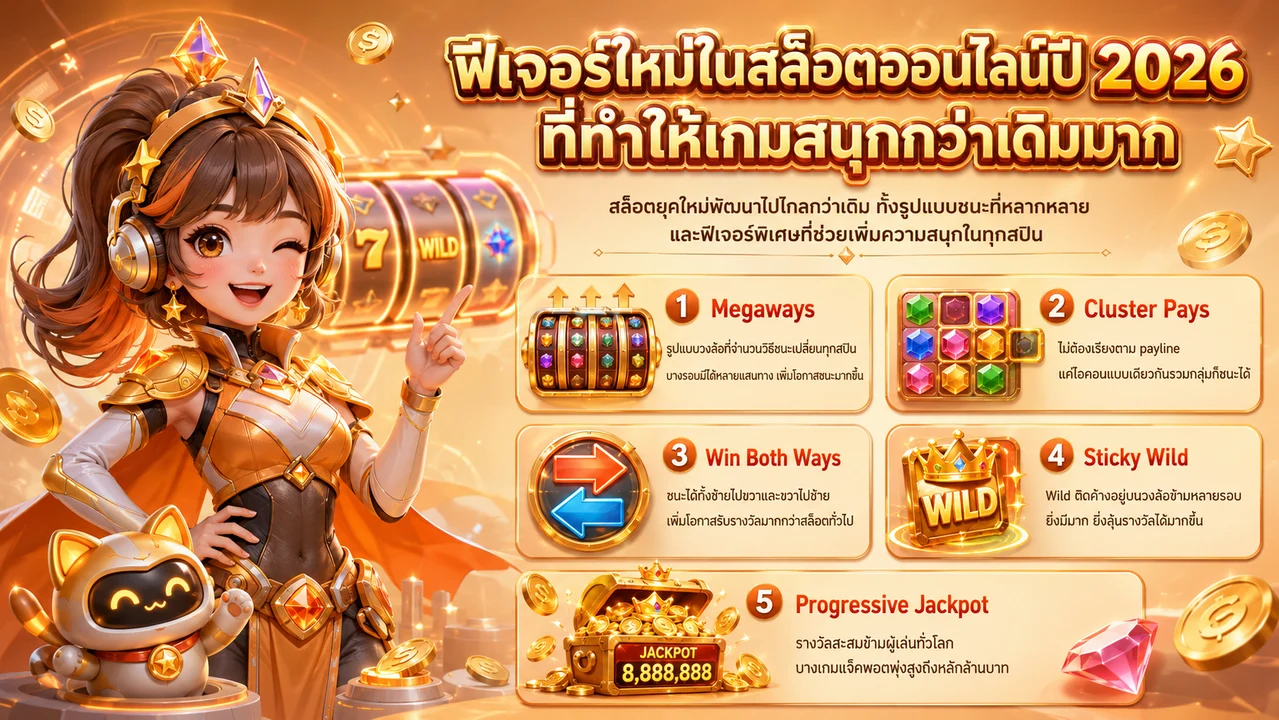 ฟีเจอร์ใหม่ในสล็อตออนไลน์ปี 2026