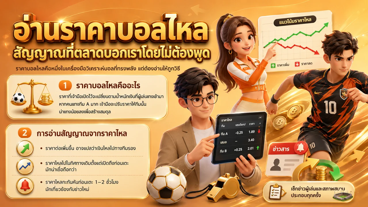 วิธีอ่านราคาบอลไหลสำหรับการวิเคราะห์บอลวันนี้อย่างมืออาชีพ