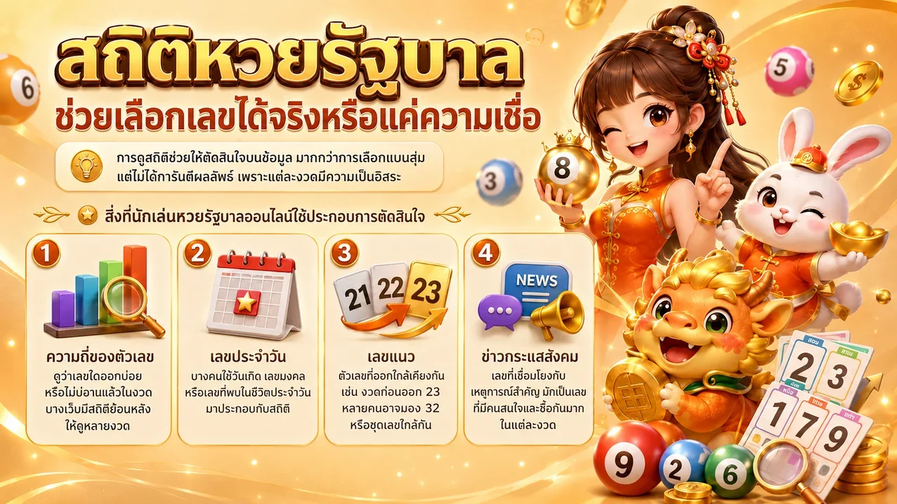 สถิติหวยรัฐบาลออนไลน์ ช่วยเลือกเลขได้จริงไหม