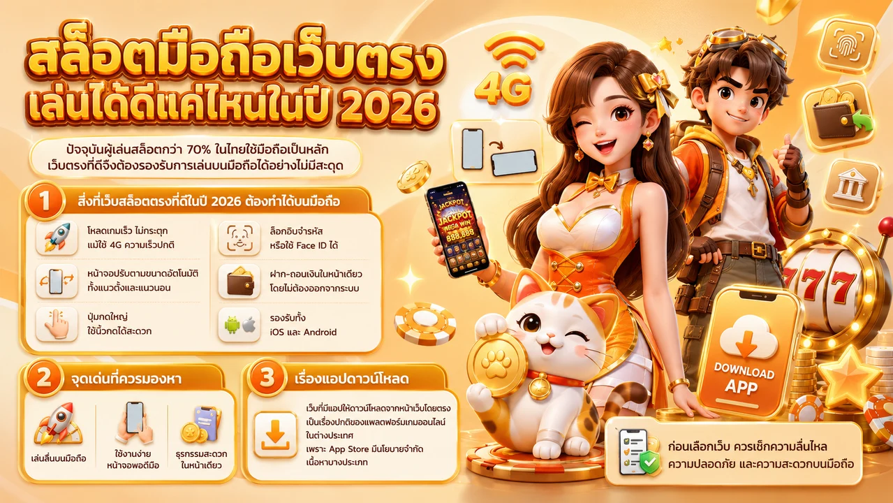 สล็อตมือถือเว็บตรงเล่นได้ทุกที่ทุกเวลา