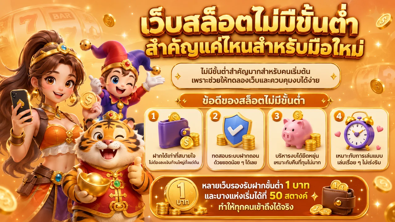 เว็บสล็อต ไม่มีขั้นต่ำ เหมาะกับมือใหม่