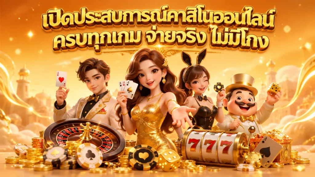 คาสิโนออนไลน์ ครบทุกเกม จ่ายจริง ไม่มีโกง