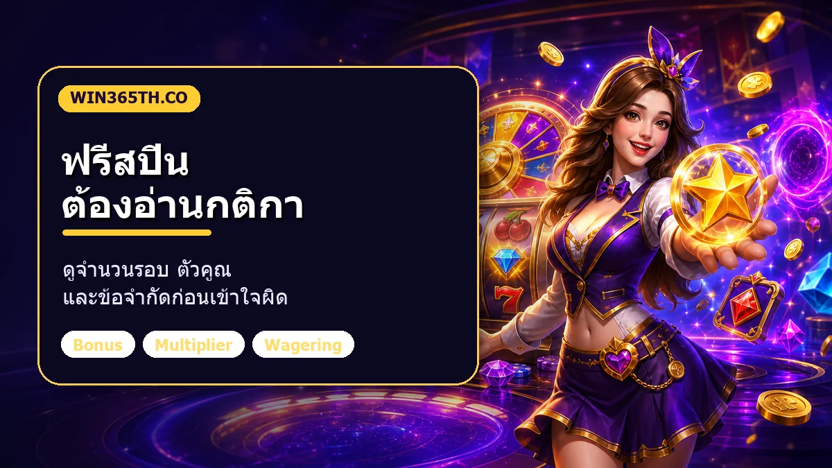 ภาพอธิบาย Free Spin คืออะไรและเงื่อนไขที่ควรอ่านในเกมสล็อต