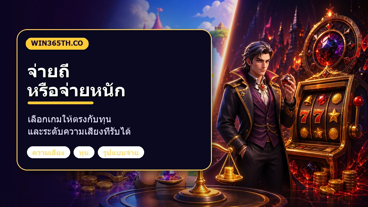 ภาพอธิบายความผันผวนในสล็อตแบบจ่ายถี่หรือจ่ายหนัก
