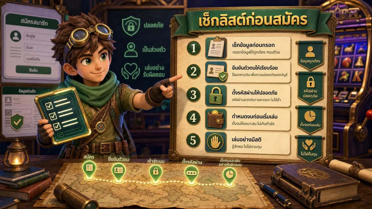 เช็กลิสต์ก่อนสมัคร win365 เรื่องข้อมูลบัญชี รหัสผ่าน ความปลอดภัย และการตั้งงบก่อนเล่น